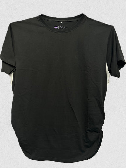 Long Hem TruComfort Tee - Black/White